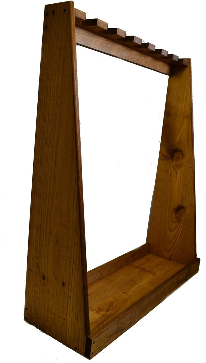 Handcrafted Wooden Gun Display Rack for 7 Long Rifles & Shotguns - Unassembled