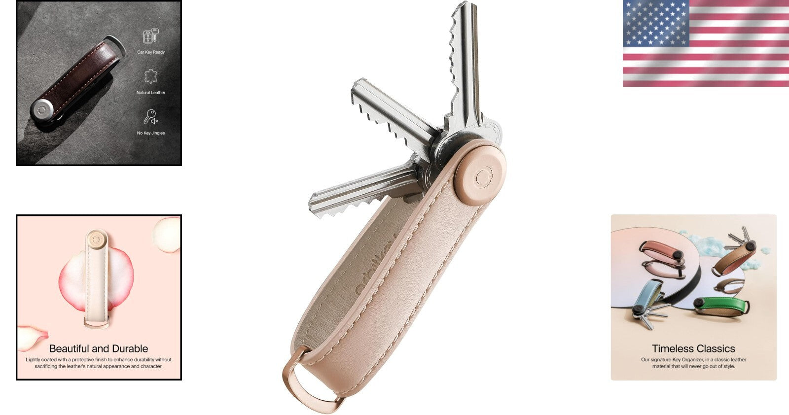 Luxury Leather Key Organizer for 7 Keys - Chic, Secure & Travel-Friendly