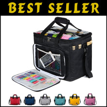 Load image into Gallery viewer, Portable Knitting Tote with Inner Divider and Flexible PVC - Ideal for Crafters