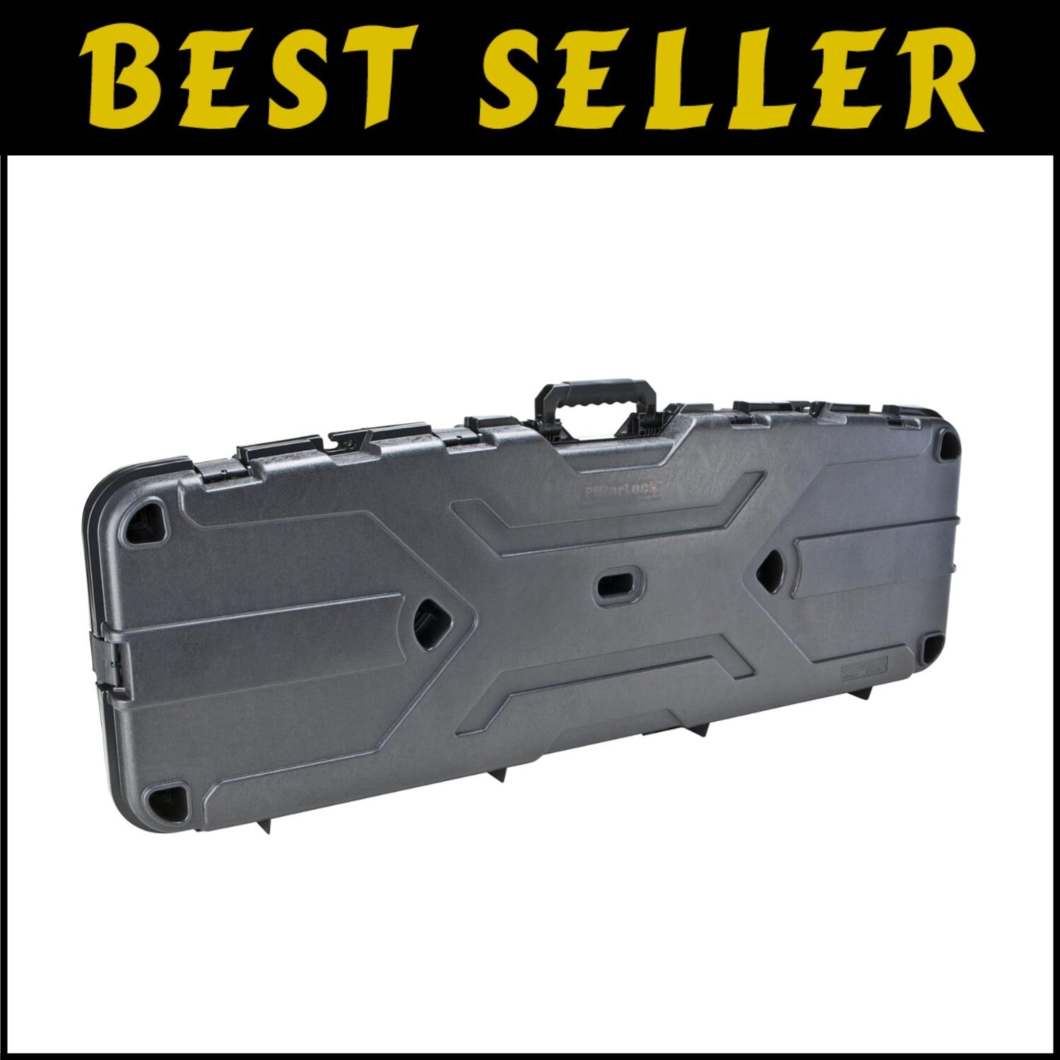 Durable Black Hard Shell Rifle Case for 2 Scoped Rifles with Security Straps