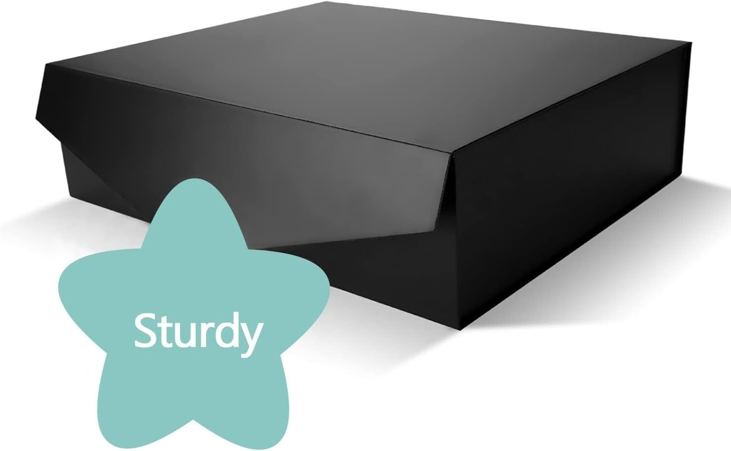 Elegant 5-Pack Extra Large Black Gift Boxes with Magnetic Closure – 16.3"x14.2"