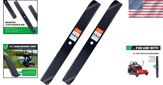 Precision 42-Inch Mower Blades for Toro Timecutter - 2 Pack, Rust-Resistant