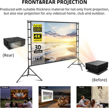 Load image into Gallery viewer, Lightweight 150'' Projector with Stable Stand: Perfect for Parties &amp; Meetings