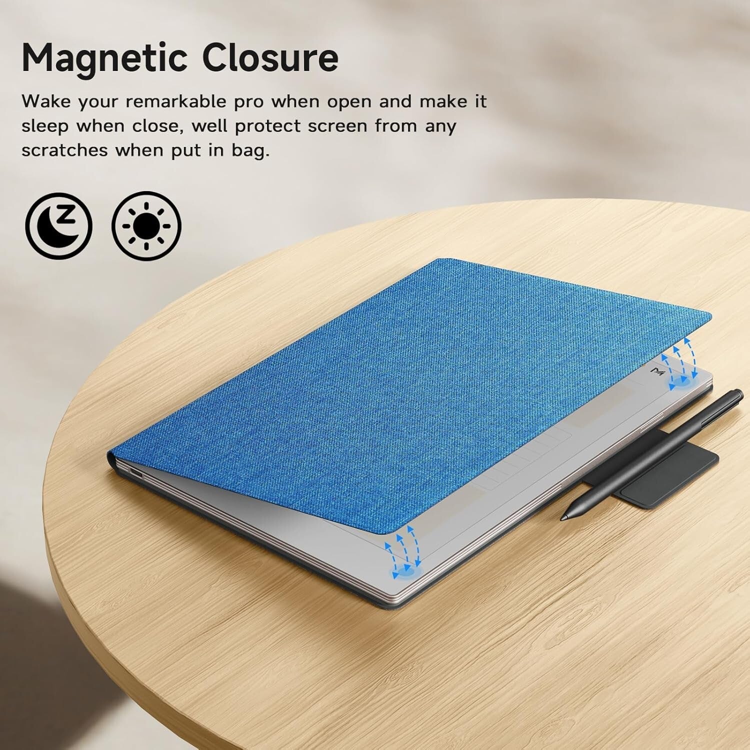 Cobalt Blue Mosaic Book Folio for Remarkable Paper Pro with Premium Membership