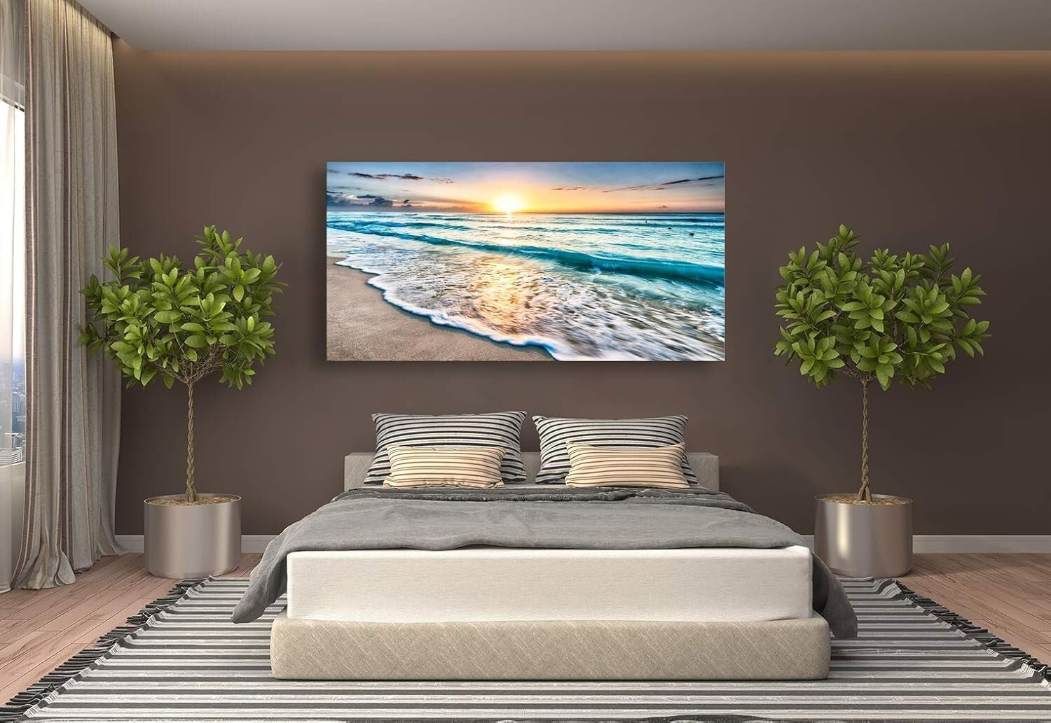 Elegant 30x60 Beach and Ocean Canvas Prints - Perfect for Home & Office
