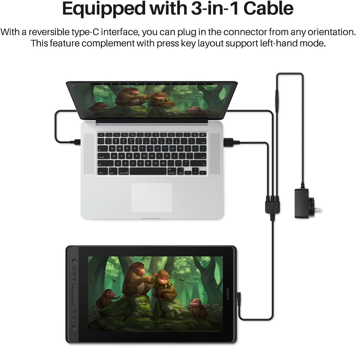 Full-Laminated 15.6" Drawing Tablet with Compatibility for Windows, Mac, Linux