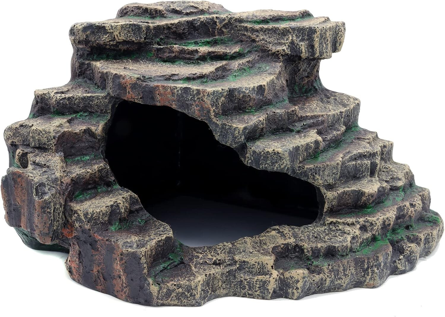 Natural Rock Appearance Extra Large Hideout for Bearded Dragons and Small Pets