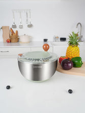 Load image into Gallery viewer, Stainless Steel Salad Spinner with Non-Slip Base for Effortless Vegetable Drying