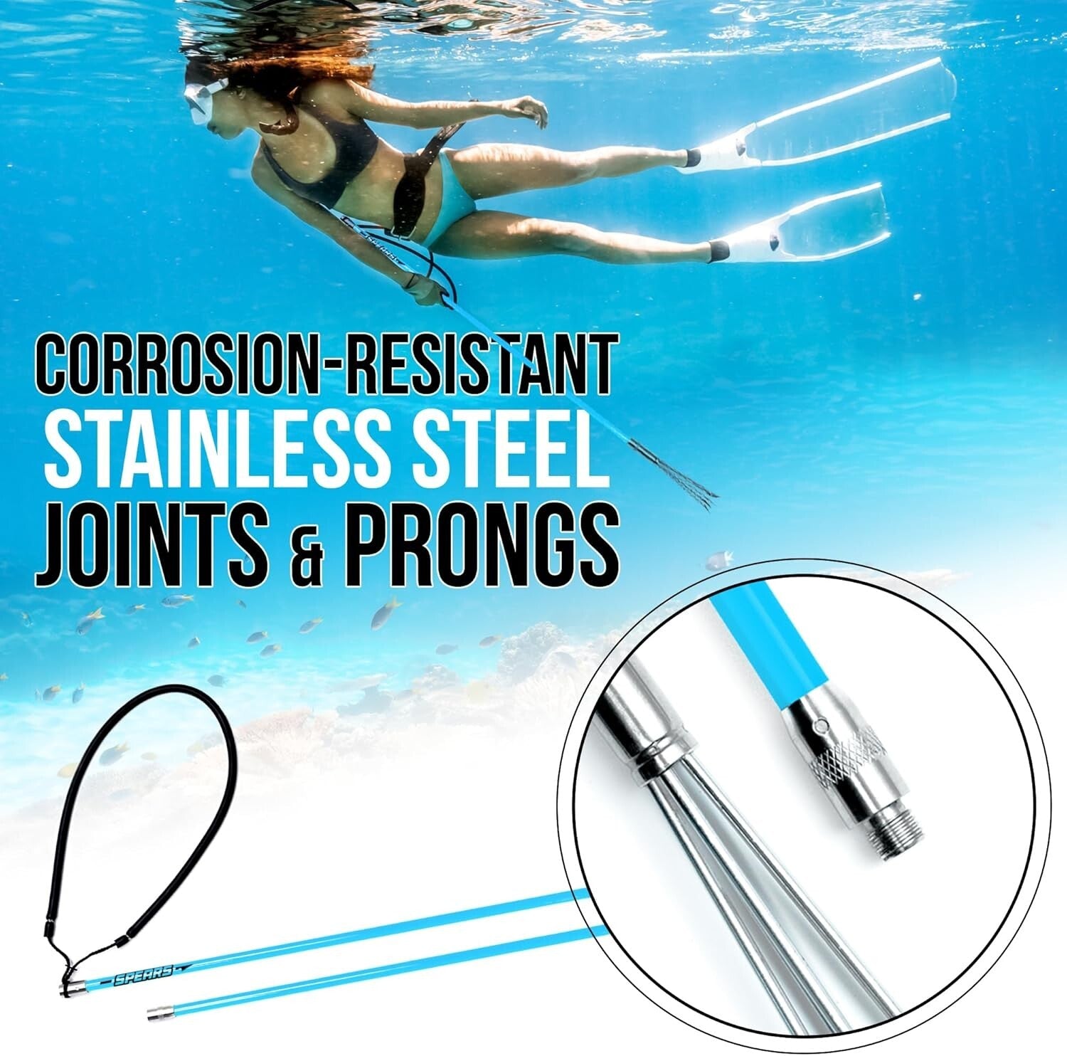 All-in-One Hawaiian Sling Fishing Set with Travel Bag for Spearfishing Adventure