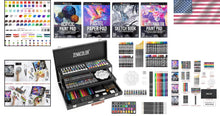 Load image into Gallery viewer, Portable 150-Piece Art Supplies Set with Professional Wooden Case for All Ages