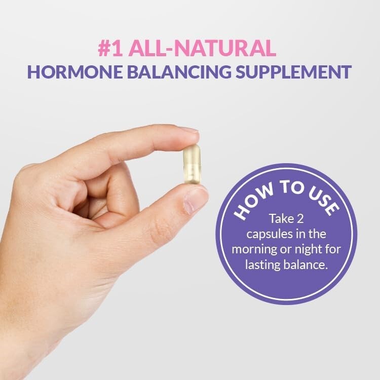 Easy-to-Swallow Over 30 Menopause Support: All-Natural Hormone Balance Capsules