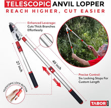 Load image into Gallery viewer, GG22A Telescopic Anvil Lopper - Adjustable 27-40 Inch Cutting Power Tool