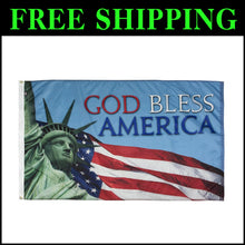 Load image into Gallery viewer, Heavy-Duty God Bless America Nylon Decorative Flag - Made in the U.S.A., 3x5'
