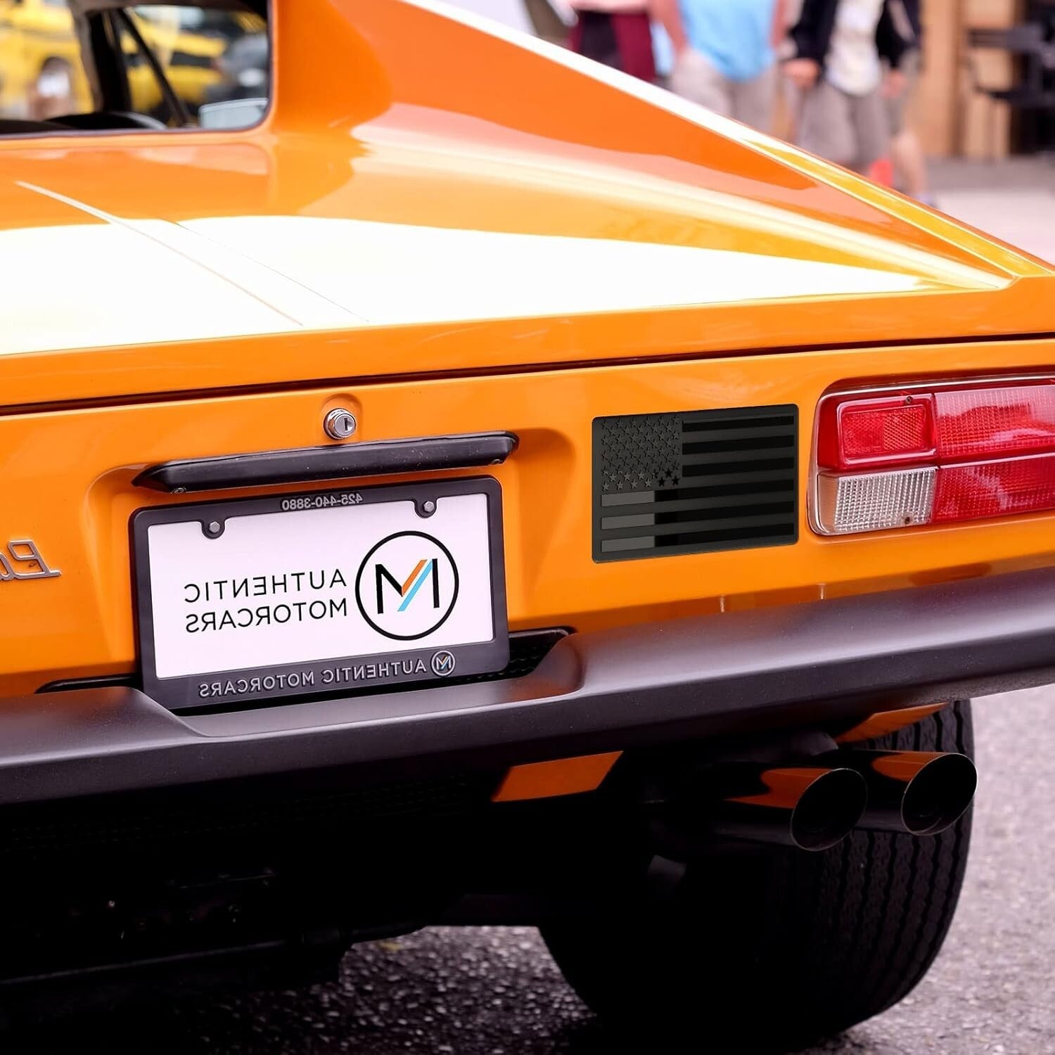 Durable 3D Metal All Black American Flag Stickers - 20 Pack for Cars & Laptops