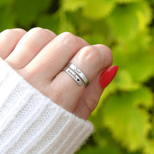 Load image into Gallery viewer, Stylish Just Breathe Ring – Adjustable and Skin-Friendly Stainless Steel Jewelry