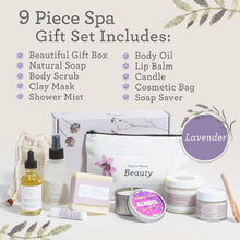 Load image into Gallery viewer, Handmade Lavender Spa Gift Basket - Indulgent 9-Piece Collection for Women
