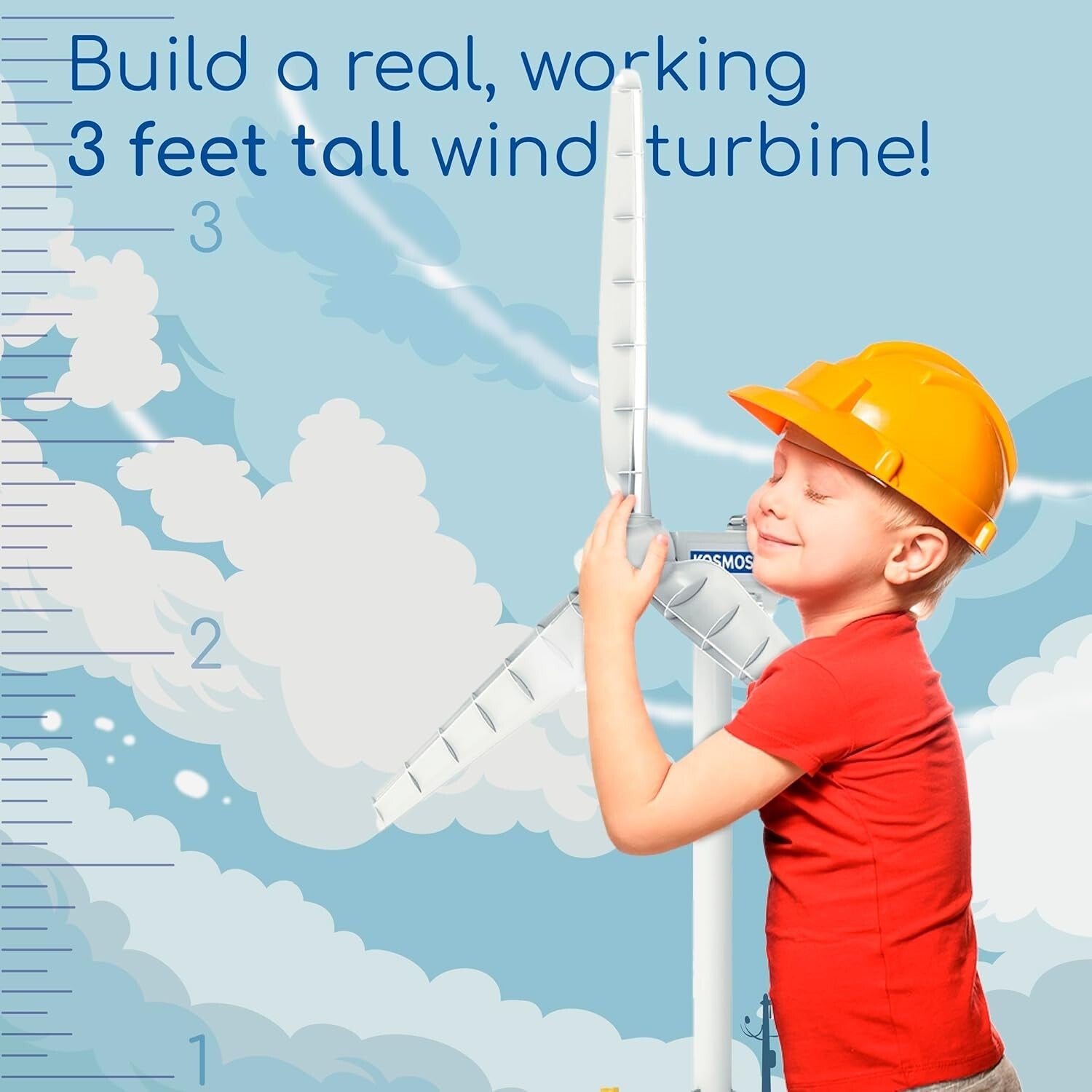 STEM Wind Power V4.0 Kit: Build a 3ft Wind Turbine, Explore Renewable Energy