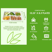Load image into Gallery viewer, Biodegradable 5-Compartment Serving Plates - Ideal for Celebrations and Events