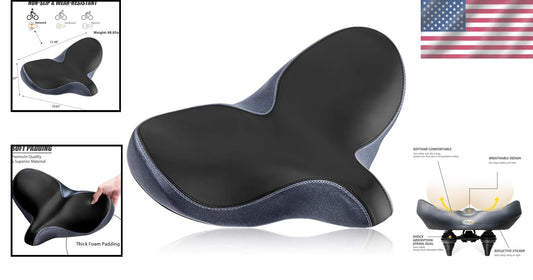 Durable Oversized Bike Seat - Comfortable & Easy to Install for All Bicycles