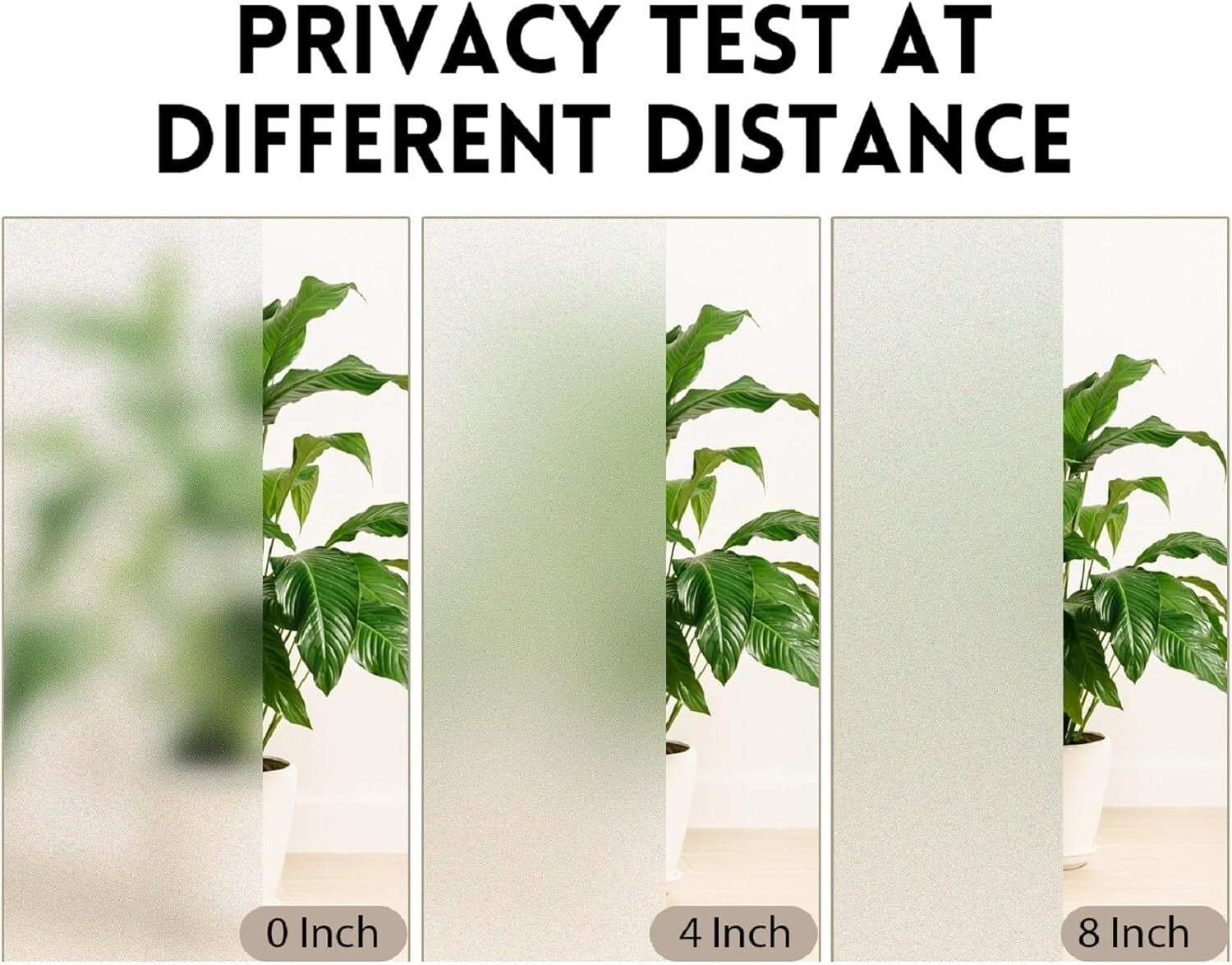 Frosted Glass Window Privacy Film - UV Blocking & Heat Control, 41.3" x 19.7"