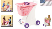 Load image into Gallery viewer, Sturdy Toddler Shopping Cart - Stylish Pink, Ideal for Fun Grocery Adventures