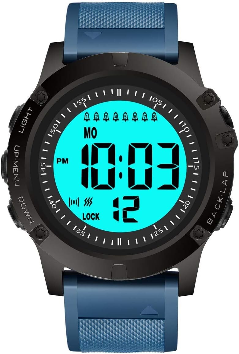 Waterproof Medication Reminder Watch with 8 Vibrating Alarms for Seniors