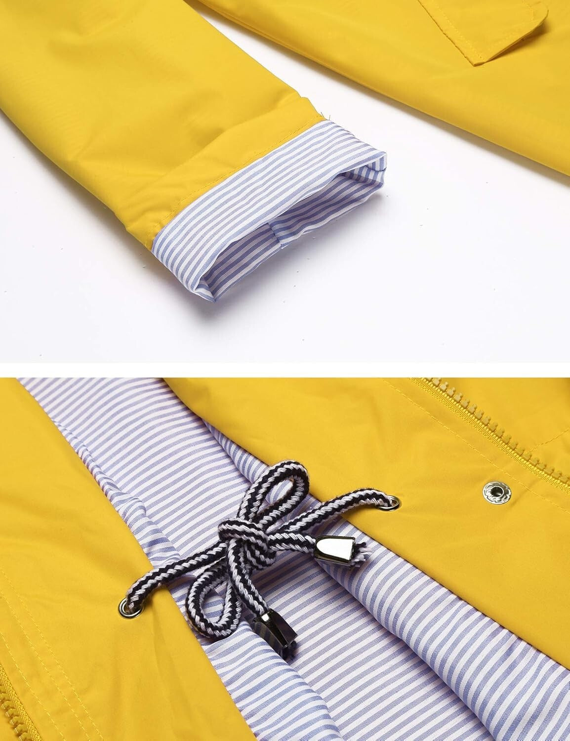 Elegant Women's Hooded Waterproof Raincoat - Lightweight Travel Jacket S-XXL