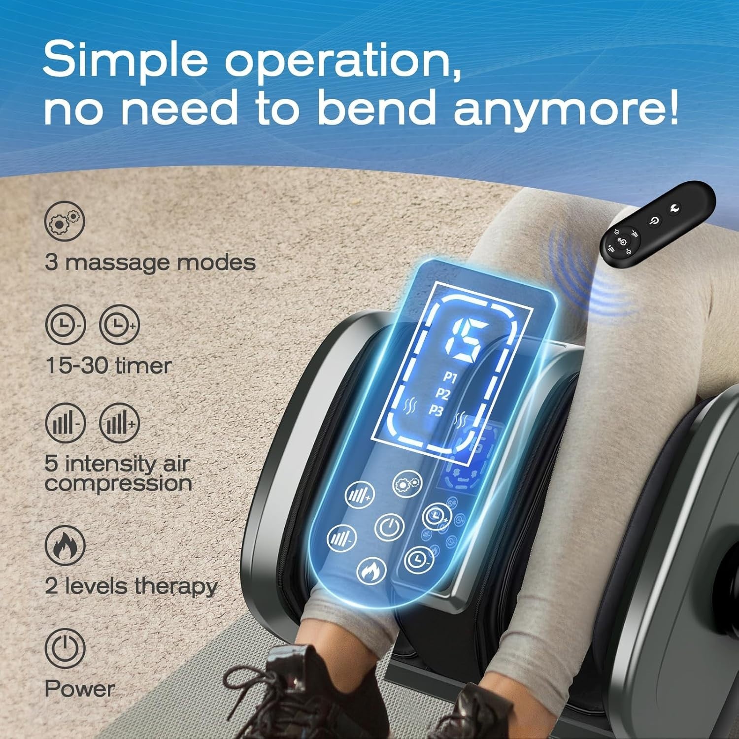 Customizable Shiatsu Foot Massager with Heat for Optimal Comfort - Ideal Gift