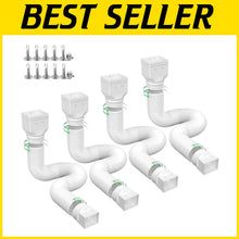 Load image into Gallery viewer, Durable Downspout Drain Pipe Extensions with Adapters - 21-66 Inches Adjustable