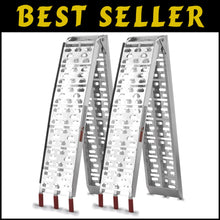 Load image into Gallery viewer, Professional-Grade Aluminum Ramps - 7.5 FT, 750 Lbs Each with Rubber Tips