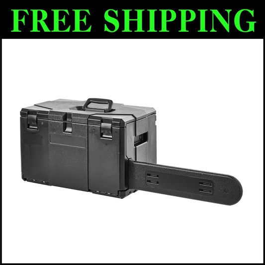 All-In-One Chainsaw Case with Locking Scabbard - Durable Protection in Black