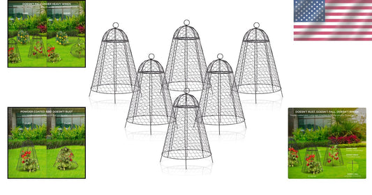 12x20 Inch Rustproof Garden Cloches - Pack of 6 for Ultimate Plant Protection