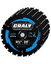 Load image into Gallery viewer, 24 Teeth 6-1/2" Circular Saw Blade with Thin Kerf - Black Ice Coating, 10-Pack