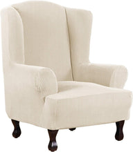Load image into Gallery viewer, Premium 1 Piece Wing Chair Covers - Soft Stretch Fabric, Easy Care Protection