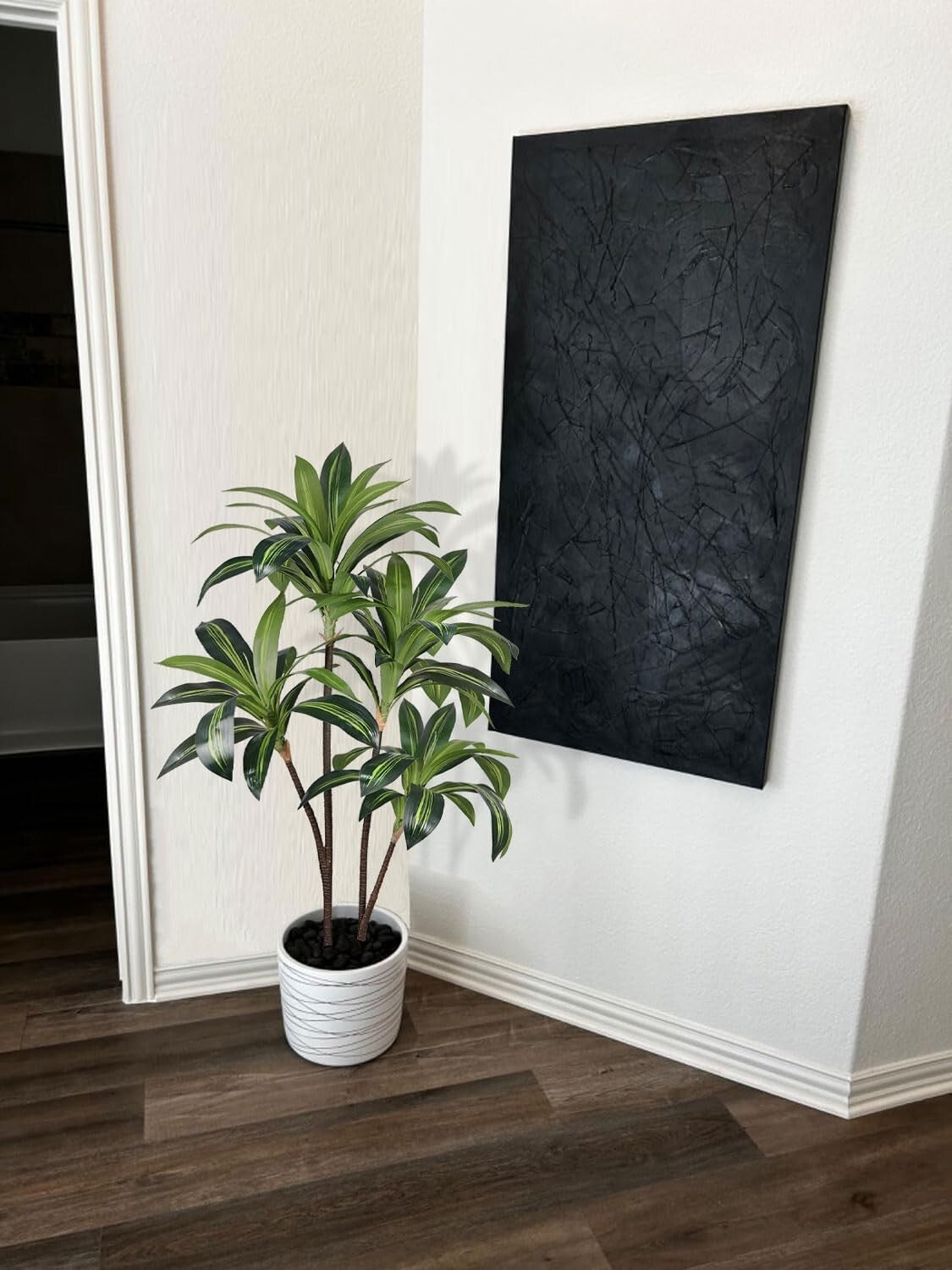 4ft Artificial Dracaena Tree - Real Touch Faux Plant for Indoors & Outdoors