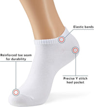 Load image into Gallery viewer, 10-20 Pairs Thin Cotton Low Cut Ankle Socks - Premium Comfort Multipack