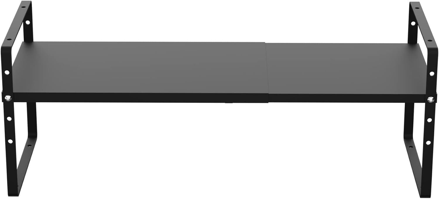 Expandable 3-Pack Stainless Steel Shelf Riser for Kitchen & Garage Organization