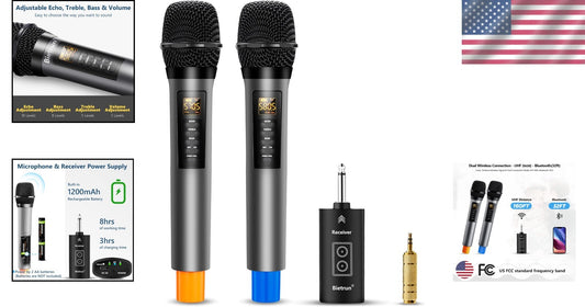 Echo & Treble Wireless Microphone – 160FT Range for Perfect Performances