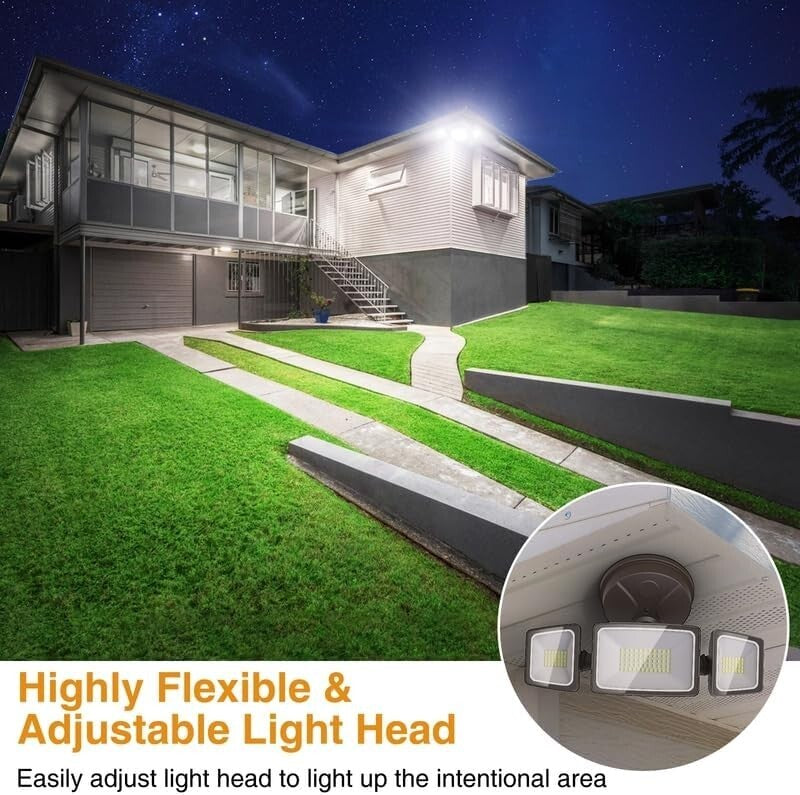 60W Outdoor LED Flood Light with 6000 Lumens - IP65 Waterproof Security Light