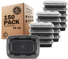 Load image into Gallery viewer, Healthy Meal Prep Made Easy: 150 BPA-Free 16oz Bento Box Containers for Lunches