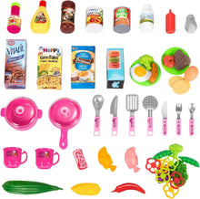 Load image into Gallery viewer, 53-Piece Play Kitchen Set with Temperature Sensing Sink for Engaging Role-Play