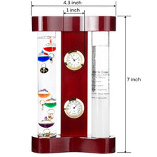 Load image into Gallery viewer, Indoor Weather Station with Galileo Thermometer, Storm Glass &amp; Precision Clock