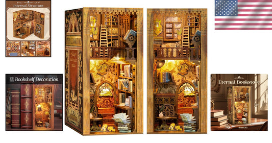 Creative Miniature House Build - Book Nook Bookshelf Decor for A Relaxing Space