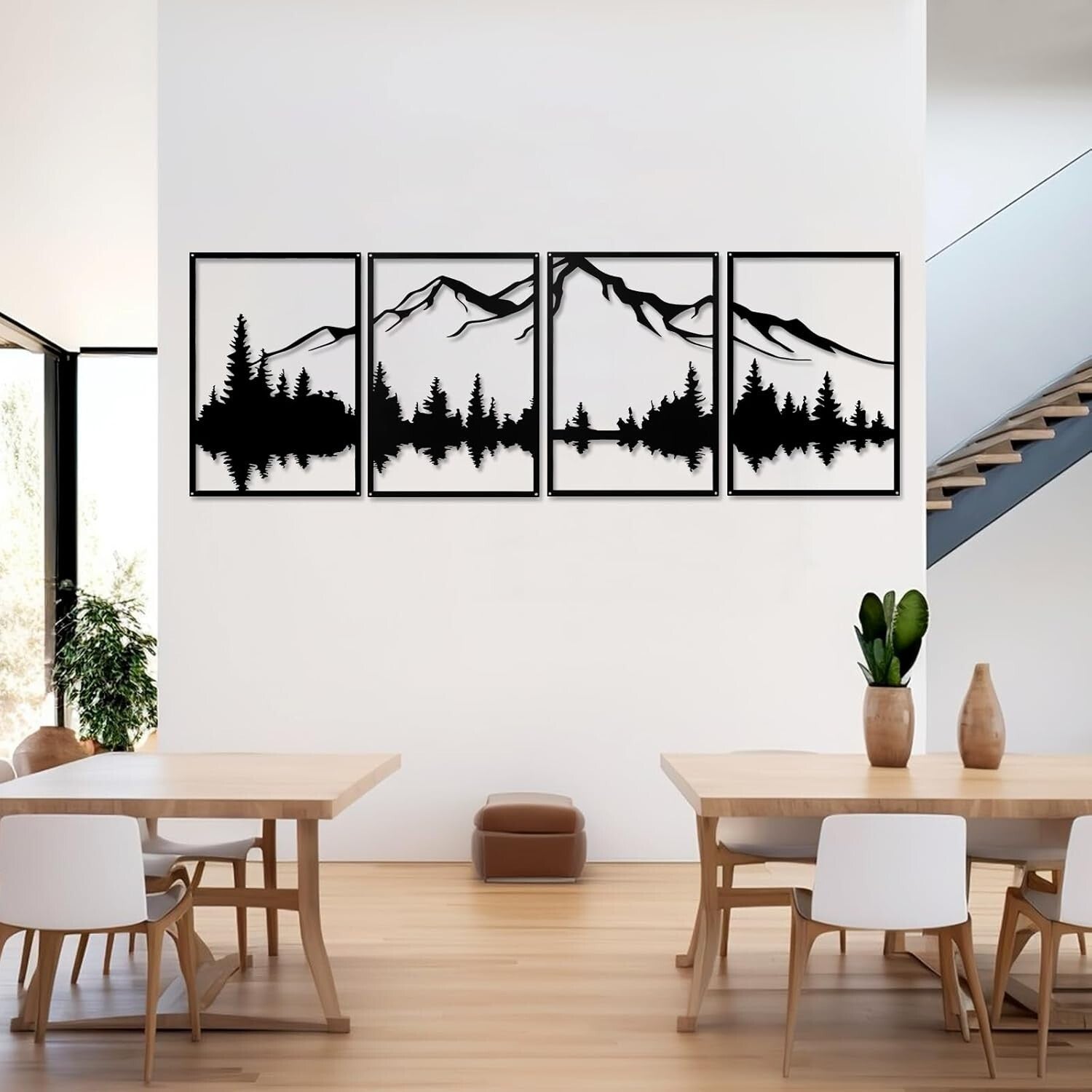 Unique Mountain and Forest Metal Wall Art Collection - Easy to Install Decor