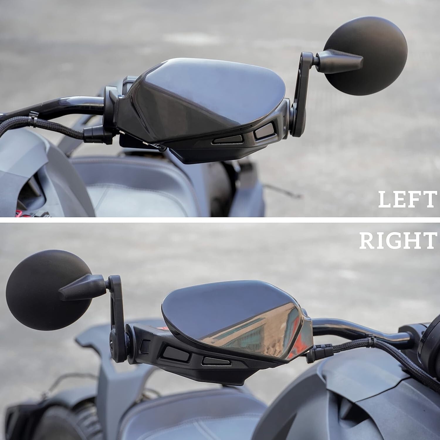 Stylish Black Handguards Protector Wind Deflector for All Can-Am Ryker Models
