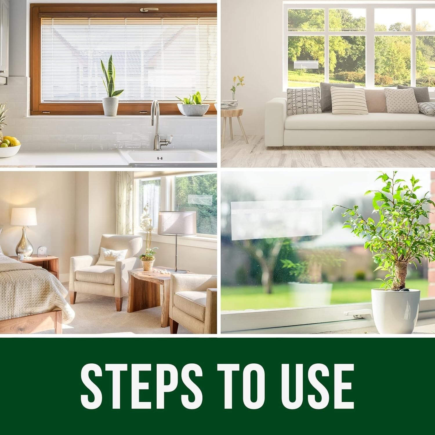 Non-Toxic Indoor Fly Sticky Traps - 120 Pack Window Decals for Clean Catching