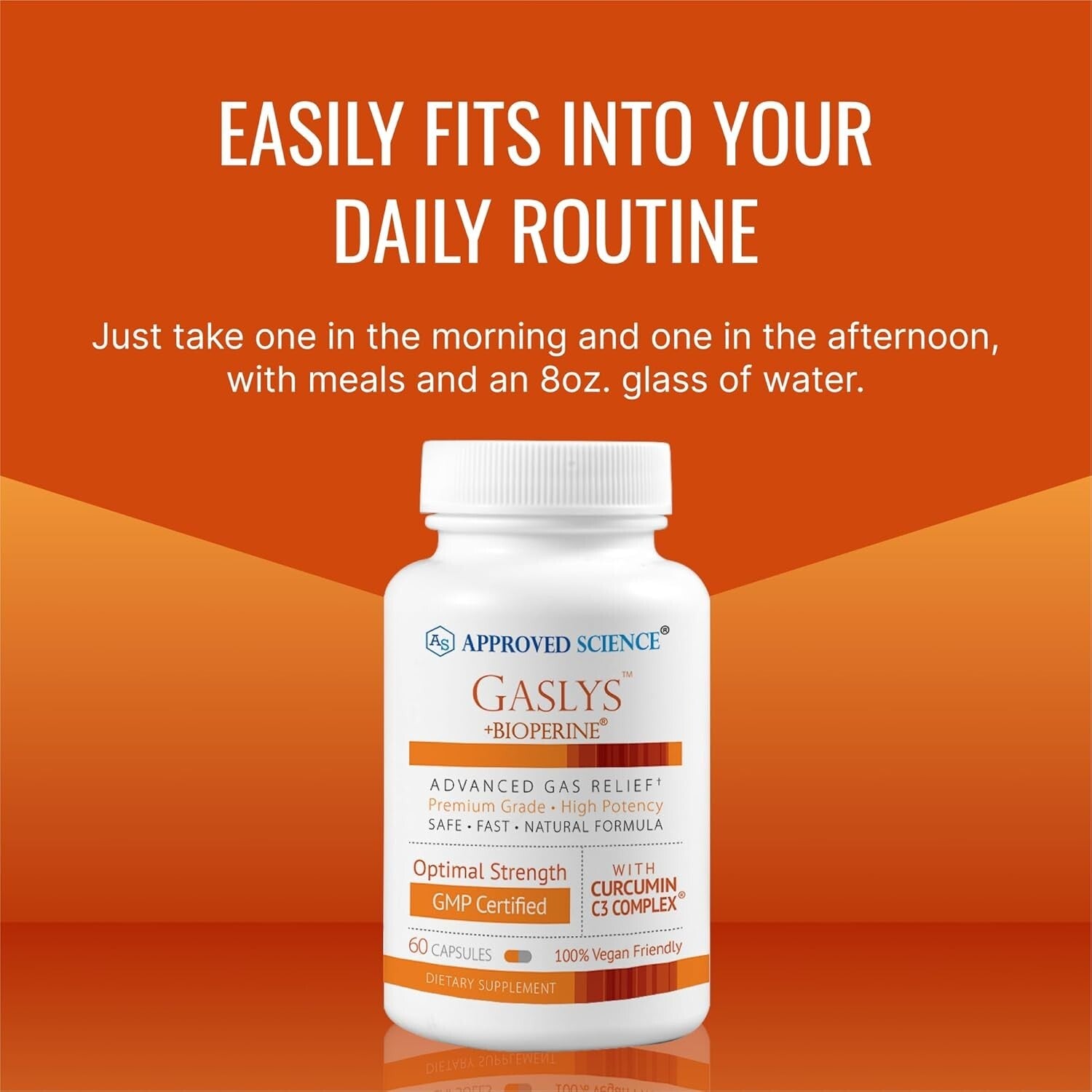 Digestive Harmony: Vegan Capsules for Gas Relief - 120 Count - Stress Support