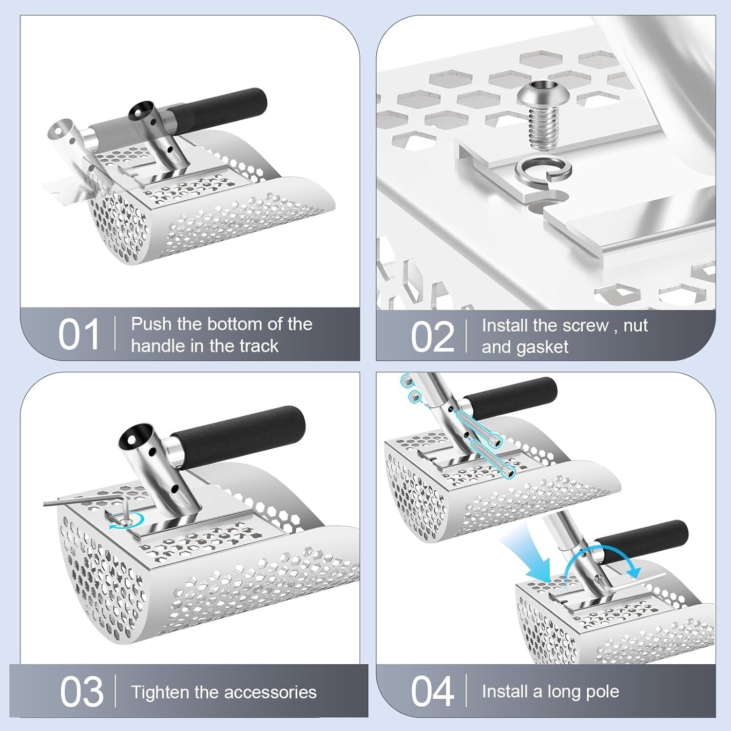 Lightweight Sand Scoop with Ergonomic Grip - Perfect for Beach Treasure Hunts