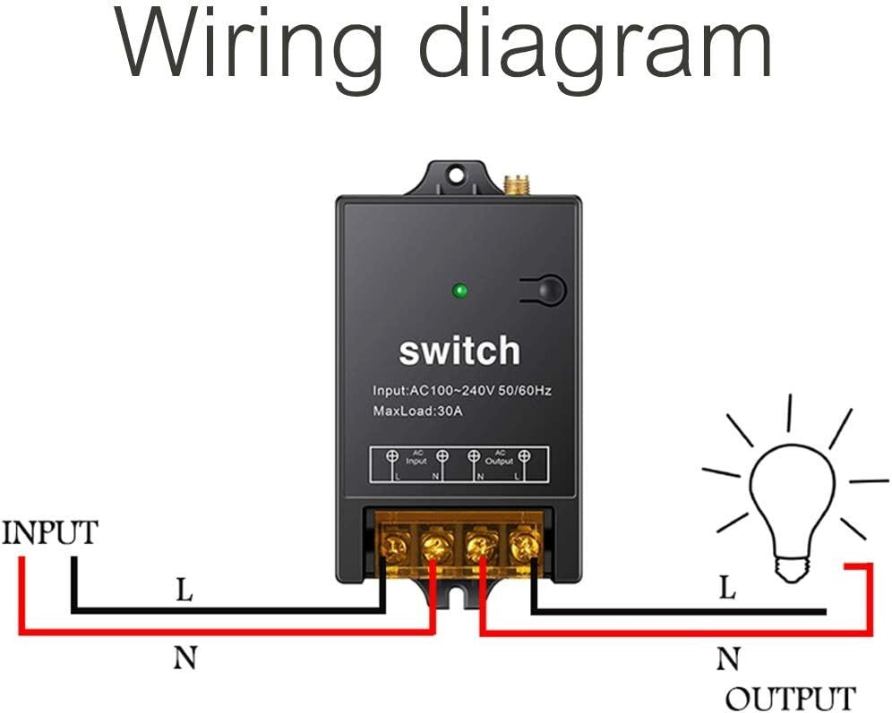 Smart Remote Control Switch - 40A Relay for Reliable Electrical Management