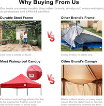 Load image into Gallery viewer, Heavy Duty 10x10 Patio Tent with UV Protection - Ideal for Events &amp; Parties